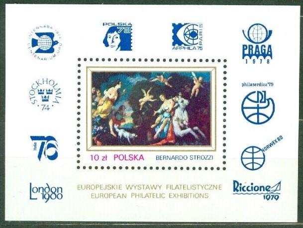 POLONYA 1970 Avrupa’daki Filatelik Sergiler Blok