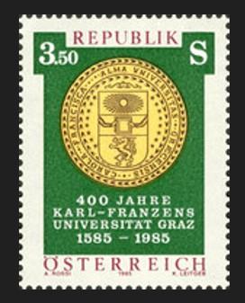 AVUSTURYA 1985 Karl Franzens Graz Üniversitesi’nin 400. Kuruluş Yıldönümü