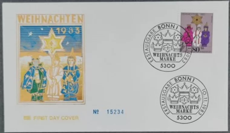 Almanya 1983. Noel. Weihnachten FDC, Bonn