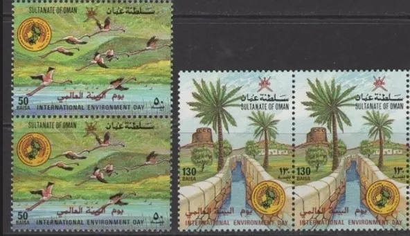 Umman 1987 Çevre Günü Flamingolar, Mnh 2’li Seri