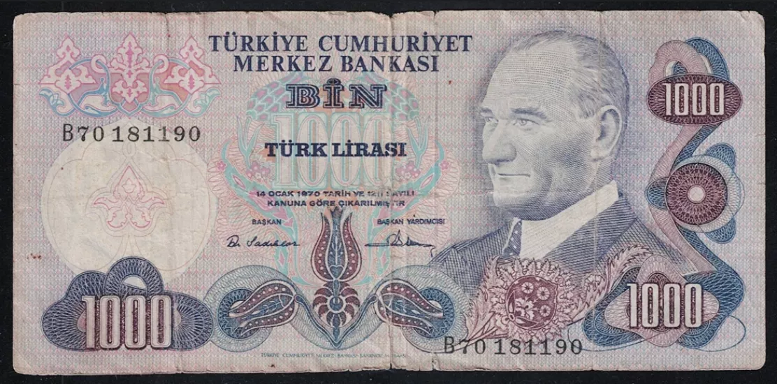 1000 TÜRK LİRASI 6. EMİSYON, 1. TERTİP - B70 181190