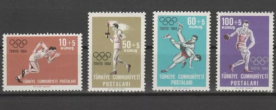 TÜRKİYE 1964 TOKYO YAZ OLİMPİYATLARI MNH SERİ
