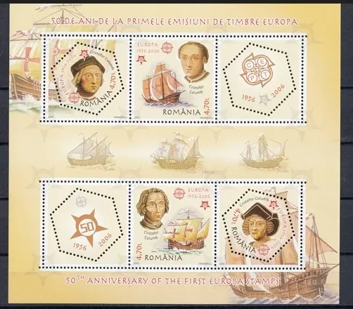 2006 Romanya – Europa Pulları 50. Yıl Anma Bloku MNH