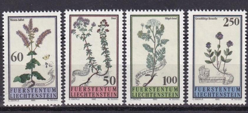 Liechtenstein 1993 Flora, Çiçekler