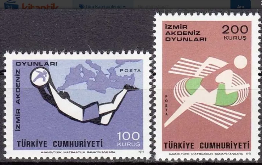 TÜRKİYE 1971 İZMİR AKDENİZ OYUNLARI TAM SERİ MNH