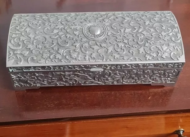 Metal Mücevher Kutusu İşlemeli, Büyük Boy