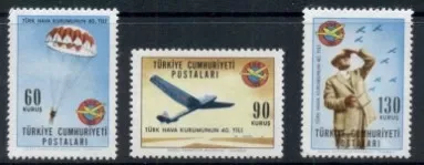 TÜRKİYE 1965 TÜRK HAVA KURUMUNUN 40.YILI MNH TAM SERİ