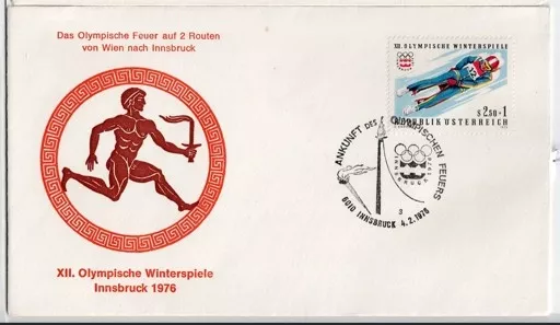 XII. Kış Olimpiyatları Innsbruck 1976 – Olimpiyat Ateşi Anma Zarfı