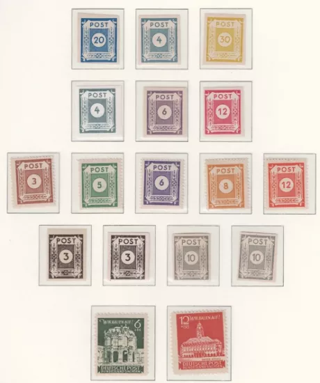 Almanya 1945Sovyet İşgal Bölgesi, Doğu Saksonya Tam Set MNH