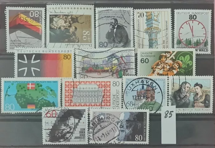 Almanya 1985 Tam seri Damgalı Pullar