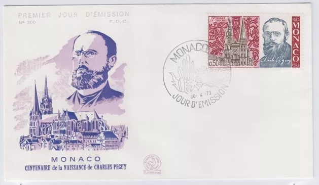 Monako 1973 Charles Peguy FDC
