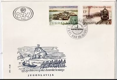 125 Yıl Avrupa Tuna Komisyonu – Yugoslavya İlk Gün Zarfı FDC