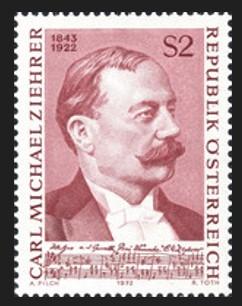 AVUSTURYA 1972 Carl Michael Ziehrer’in Ölümünün 50. Yıldönümü