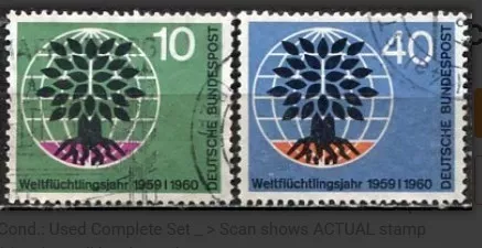 Almanya 1960 Dünya Mülteciler Yılı Damgalı seri