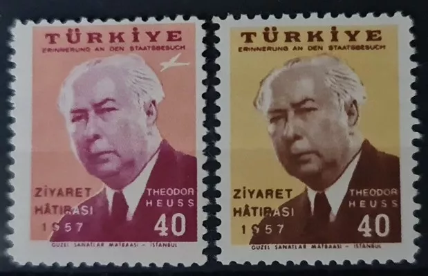 1957 FEDERAL ALMANYA REİSİCUMHURUNUN TÜRKİYE’Yİ ZİYARETİ MNH