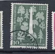 Almanya 1955 Adalbert Stiffler Tam Seri Damgalı Pul