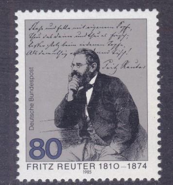 ALMANYA 1985 Yazar Fritz Reuter’in Doğumunun 175. Yıldönümü