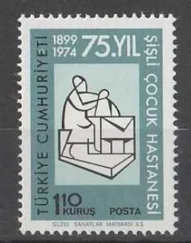 TÜRKİYE 1974 ŞİŞLİ ÇOCUK HASTANESİNİN 75.YILI MNH