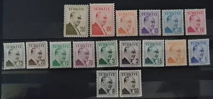 1957 ATATÜRK ÇİFT ÇİZGİ ÇERÇEVELİ PORTRE MNH