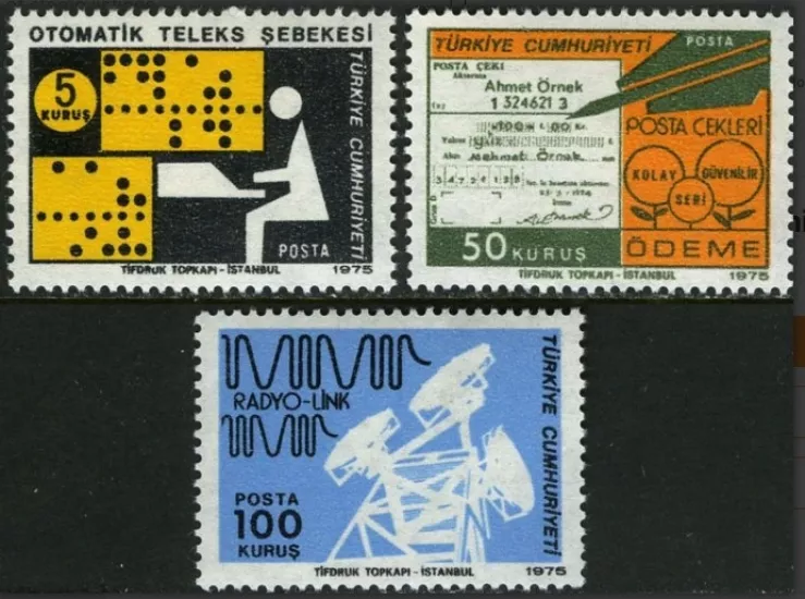 TÜRKİYE 1975 PTT ÇALIŞMALARI MNH