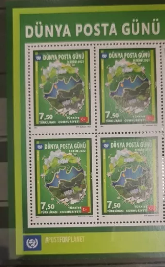 2022 DÜNYA POSTA GÜNÜ 4’LÜ MNH