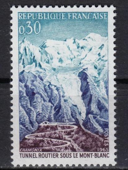 FRANSA 1965 Mont Blanc Karayolu Tünelinin Açılışı