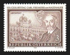 AVUSTURYA 1983 Carl Freiherr Von Hasenauer’in 150. Yıldönümü