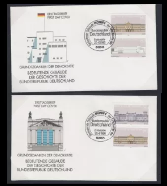 Almanya 1986 Önemli Binalar, 2’li FDC