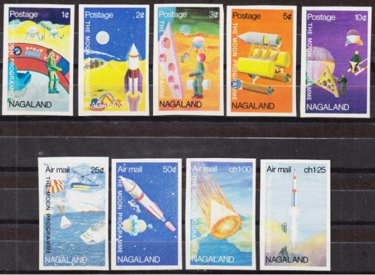 NAGALAND HİNDİSTAN 1971 APOLLO UZAY AY PROGRAMI