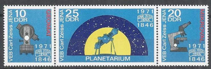 ALMANYA DDR 1971 Astronomi - Carl Zeiss Jena’nın 125. Yıldönümü