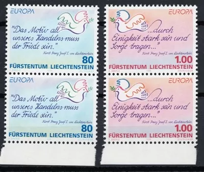 1995 EUROPA CEPT Liechtenstein, Barış ve Özgürlük 2’li