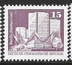 ALMANYA DDR 1980 Berlin Binaları - Küçük Baskı