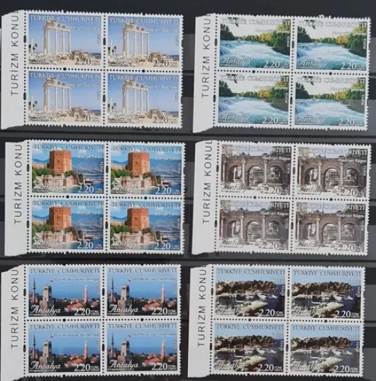 2013 TURİZM KONULU SÜREKLİ POSTA PULLARI 4’LÜ MNH