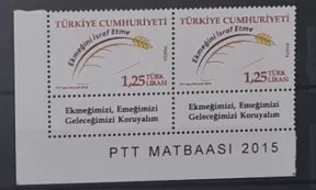2015 EKMEK İSRAFININ ÖNLENMESİ 2’Lİ MNH