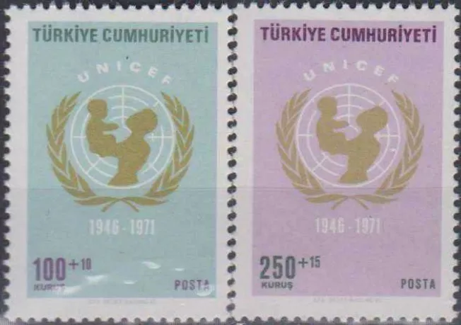 TÜRKİYE 1971 UNİCEF’İN 25.YILI MNH