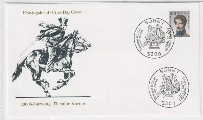 Almanya 1991 Teodor Köhner FDC