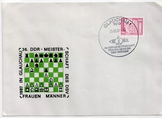 36. DDR Satranç Şampiyonası – Glauchau 1987 Anma Zarfı