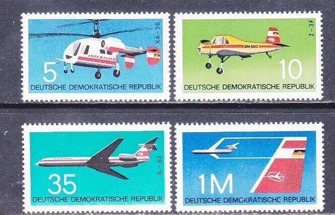 ALMANYA DDR 1972 Havacılık - Uçaklar ve Helikopterler