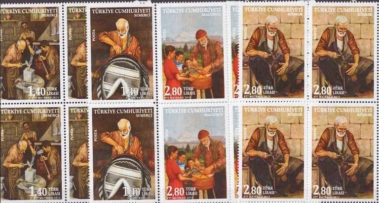 2015 UNUTULMAYA YÜZ TUTMUŞ MESLEKLER 4’LÜ MNH