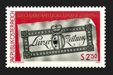 AVUSTURYA 1980 Linz Resmi Gazetesi’nin 350. yılı