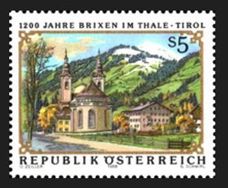 AVUSTURYA 1988 Thale Tyrol’deki Brixen’in 1200. Yılı