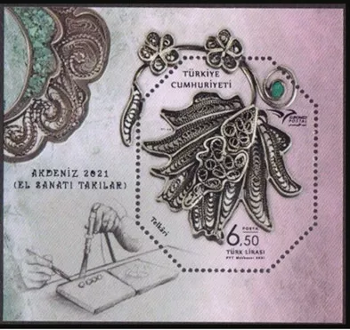 2021 AKDENİZ EL SANATLARI, TAKILAR MNH BLOK