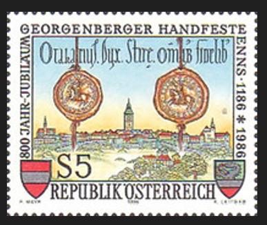 AVUSTURYA 1986 Georgenberger Handfeste’nin 800. Yıldönümü