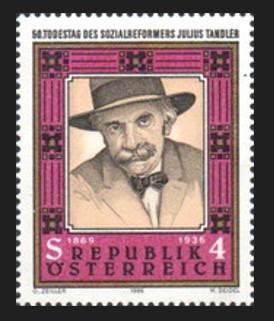 AVUSTURYA 1986 Julius Tandler’in Ölümünün 50. Yıldönümü
