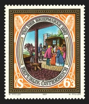AVUSTURYA 1987 POSTA PUL GÜNÜ