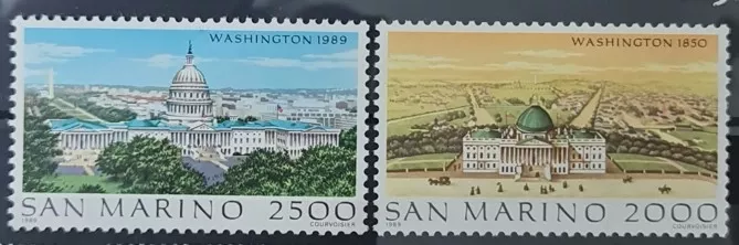 SAN MARİNO 1989  Dünya Pul Fuarı Washington