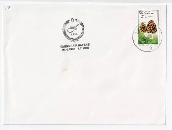 KKTC 1998 Lefkoşa – Emekliler Haftası Anma Zarfı (Kelebek)