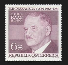 AVUSTURYA 1981 Julius Raab’ın 90. Ölüm Yıldönümü