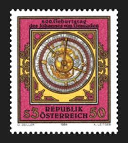 AVUSTURYA 1984 Doğa Bilimci Johannes von Gmunden’in 600. Doğum Yıldönümü