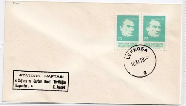 KKTC 1979 Lefkoşa – Atatürk Haftası Anma Zarfı